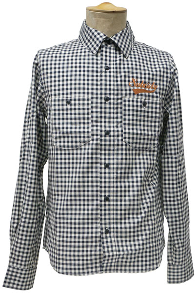 Subciety GINGHAM CHECK SHIRT L/S-GLORIOUS- WHITE