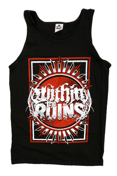 WITHIN THE RUINS Red Crest Black Tank Top