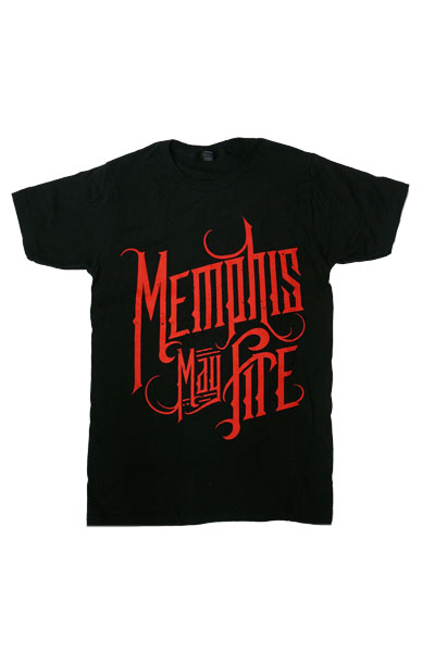 MEMPHIS MAY FIRE Red Logo Black