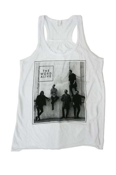 THE WORD ALIVE Press Photo White Girl's Tank Top