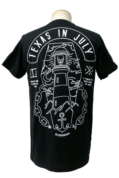 TEXAS IN JULY Shallow Black T-Shirt