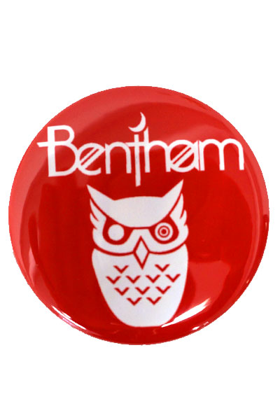 Bentham 58mm缶バッジ RED