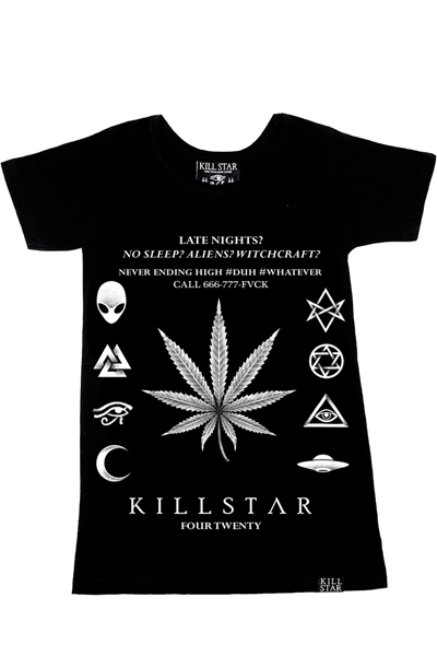KILL STAR CLOTHING 420 WOMENST-SHIRT