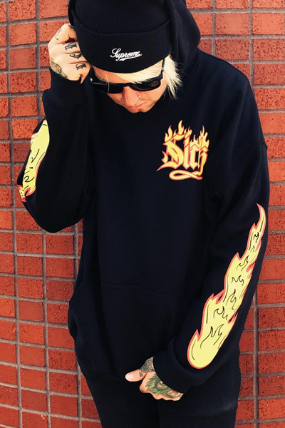 STAY SICK CLOTHING Flames Black