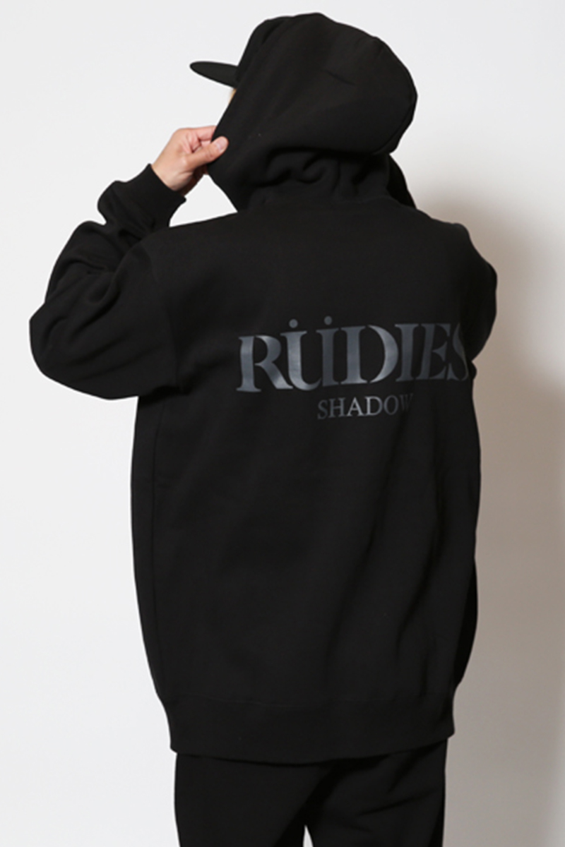 RUDIE'S(ルーディーズ) SHADOW LOGO ZIP PARKA BLACK
