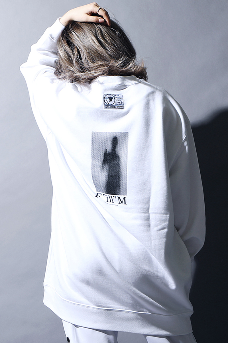 SILLENT FROM ME WORDS -Crew Sweat- WHITE