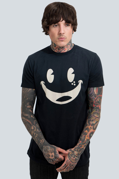 DROP DEAD CLOTHING Smile T-shirt Black