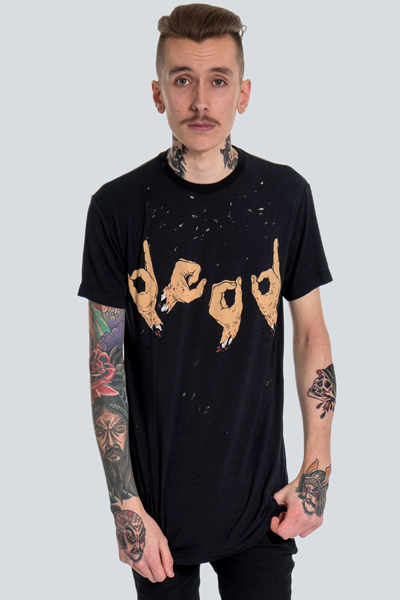 DROP DEAD CLOTHING Sign Language T-shirt