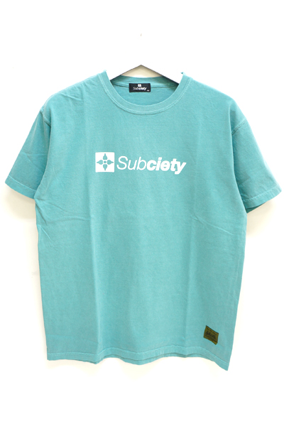 Subciety (サブサエティ) PIGMENT TEE-THE BASE- BLUE