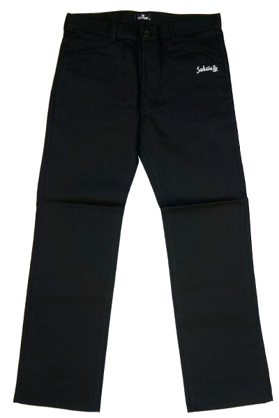 Subciety TAPERED WORK PANTS BLACK