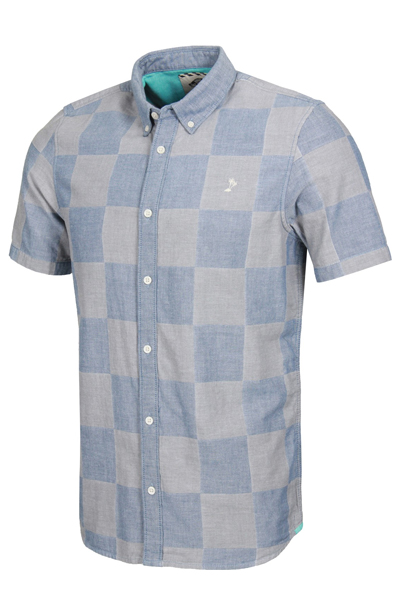 VANS APPAREL CHECKED OUT S/S WOVEN SHIRT BLUE