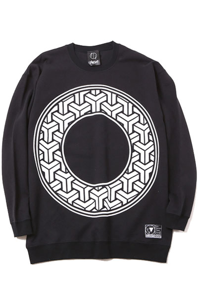 SILLENT FROM ME CREST-Crew Sweat- BLK