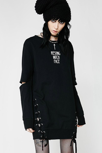 KILL STAR CLOTHING Resting Witch Face Sweatshirt [B]