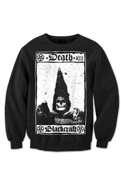 BLACK CRAFT Death Card Crewneck Sweater