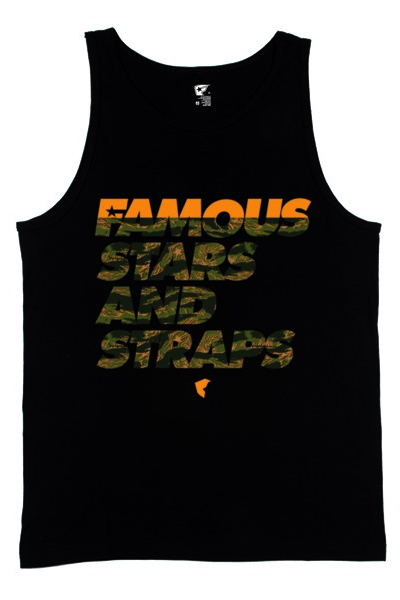 FAMOUS STARS AND STRAPS TIGER TEXT Tank