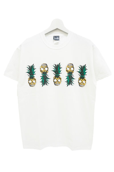 GoneR (ゴナー) Pineapple Skull T-Shirts White