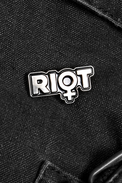 DISTURBIA CLOTHING Riot Enamel Pin Badge