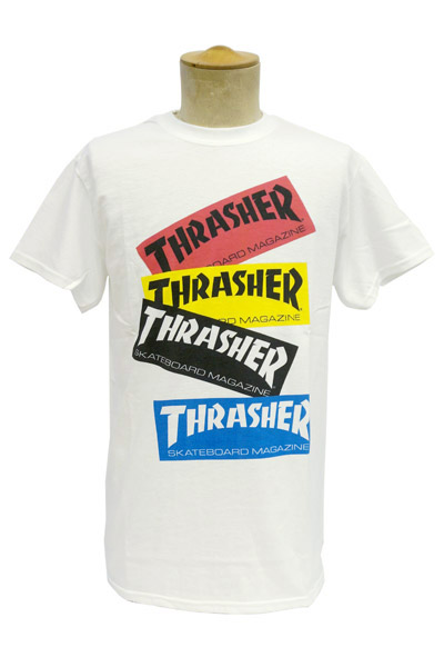 THRASHER STICKER T-Shirt WHT