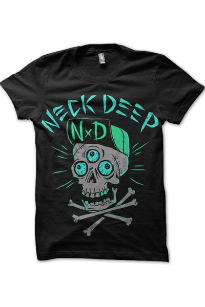 NECK DEEP Skulls Black T-Shirt