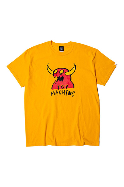 TOY MACHINE TMS19ST16 MONSTER MARKED PRINT SS TEE GOLD