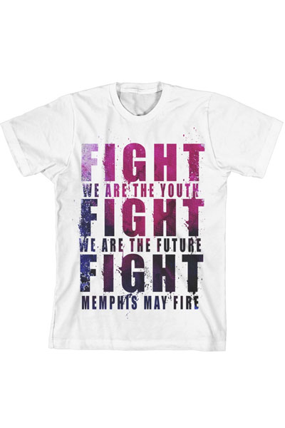 MEMPHIS MAY FIRE Fight Fight Fight White - T-Shirt