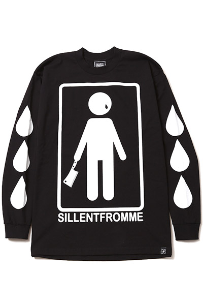 SILLENT FROM ME HUMANE -Long Sleeve- BLACK