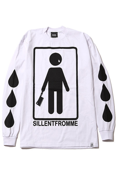 SILLENT FROM ME HUMANE -Long Sleeve- WHITE