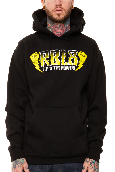 REBEL8 FIGHT THE POWER BLACK PULLOVER