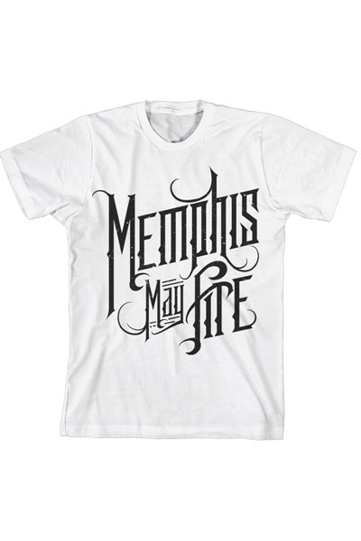 MEMPHIS MAY FIRE Logo White - T-Shirt