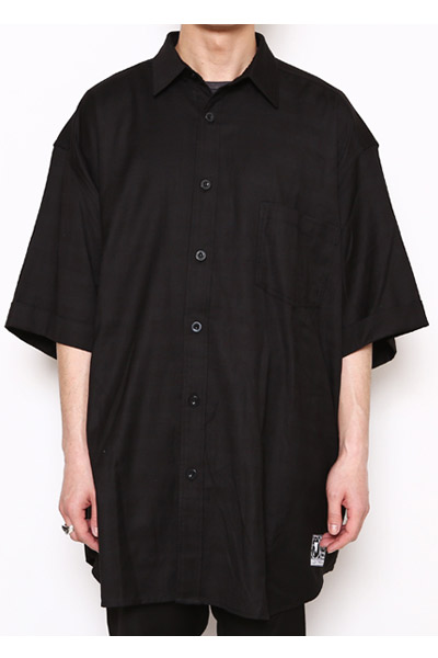 SILLENT FROM ME FALLEN -Wide S/S Shirts- BLACK
