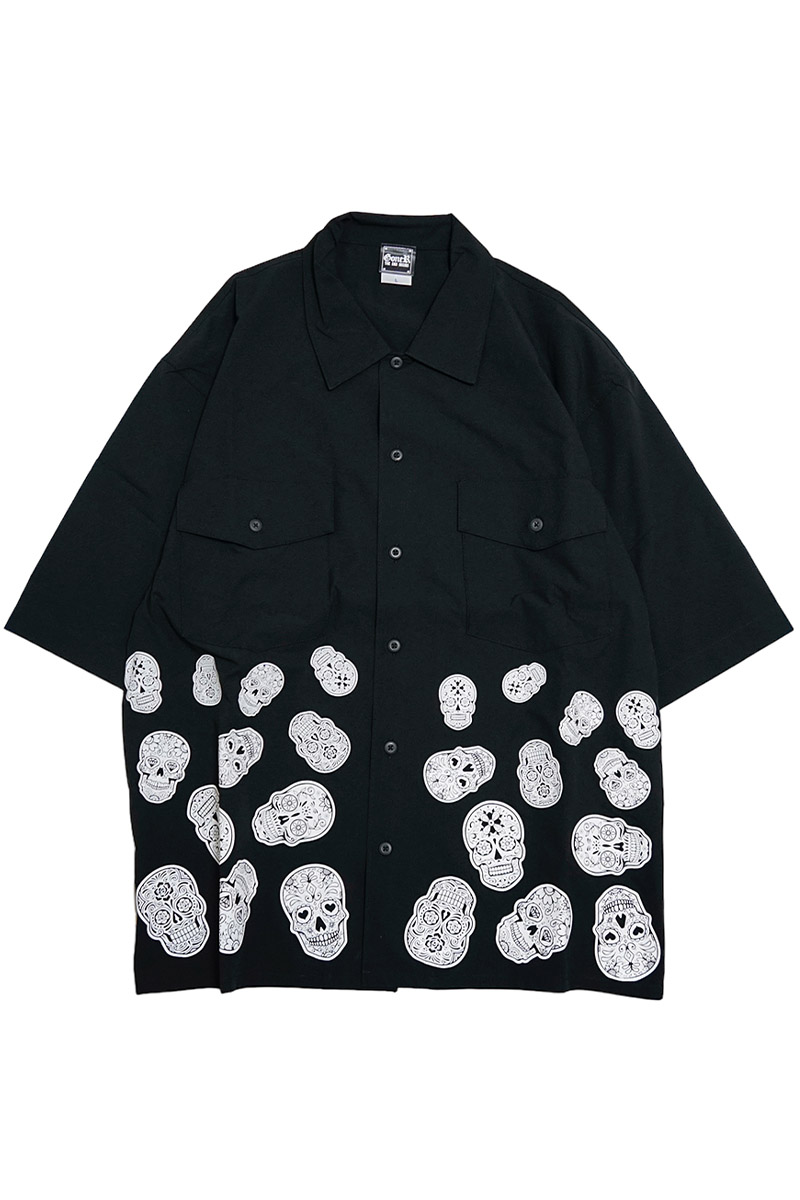 GoneR(ゴナー) GR36SH001 Mexican Skull Shirts Black