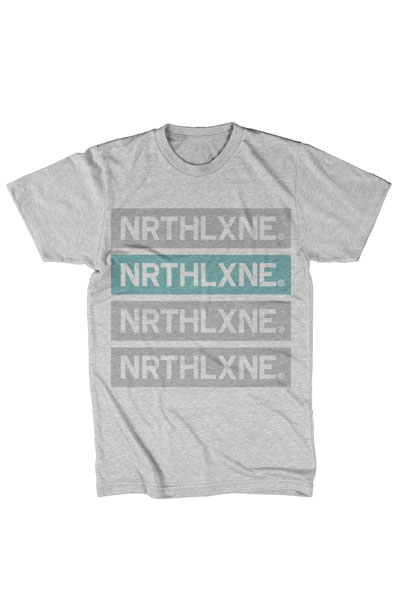 NORTHLANE Bars Heather Grey - T-Shirt