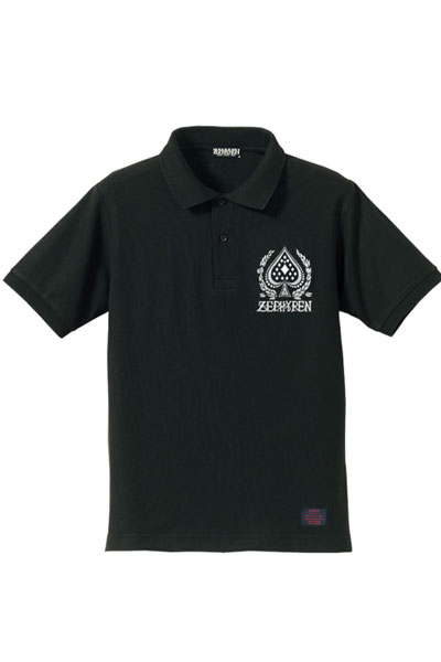 Zephyren (ゼファレン) POLO SHIRT -SPADE- BLACK