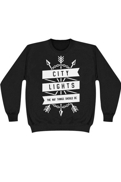 CITY LIGHTS Arrows Black - Crewneck Sweatshirt