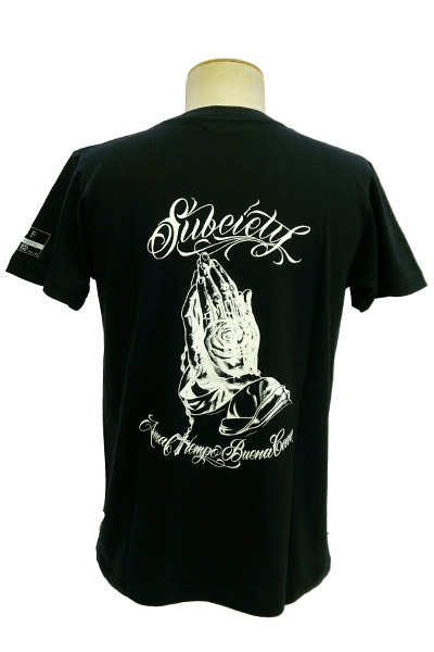 Subciety (サブサエティ) PRAYING HANDS S/S Printed by JSF BLACK