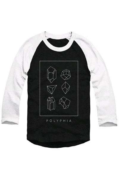 POLYPHIA Shapes Black/White - Baseball T-Shirt