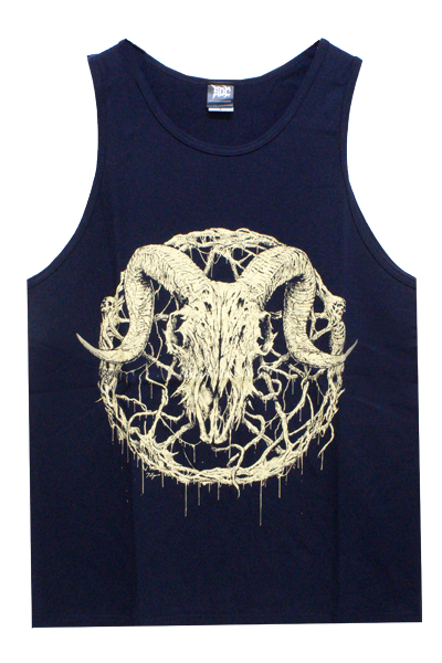 Gluttonous Slaughter (グラトナス・スローター) Inversion of Christ Tank Top Yellow-Beige × N
