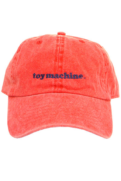 TOY MACHINE TMS18CP28 PIGMENT SIX PANEL CAP RED
