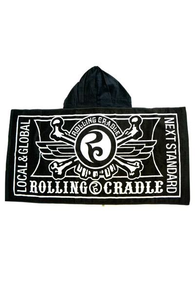 ROLLING CRADLE RC BATH TOWL HOODIE / Black