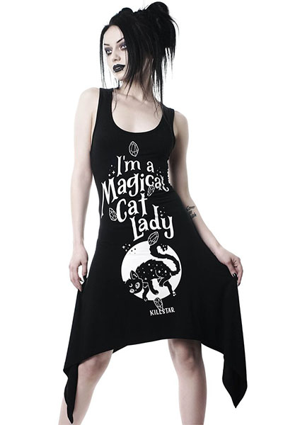 KILL STAR CLOTHING Cat Lady Lace-Up Tunic