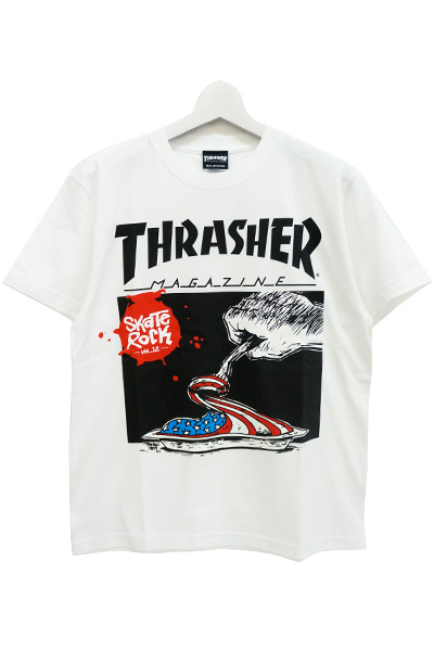 THRASHER TH8163 TEE WHT
