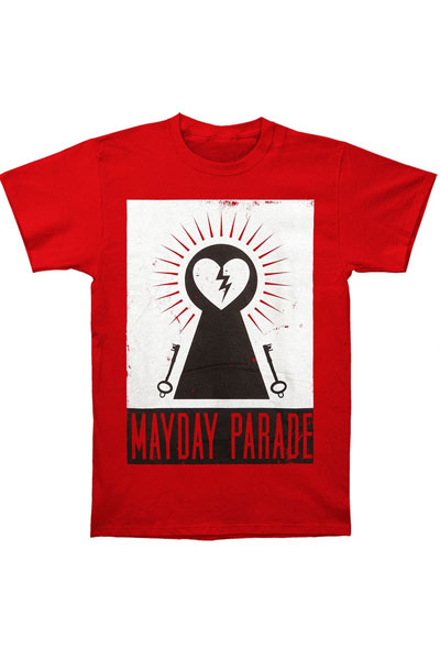 MAYDAY PARADE Keys to a Broken Heart Red - T-Shirt