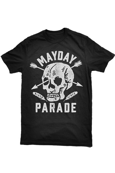 MAYDAY PARADE Skull Black - T-Shirt