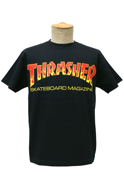 THRASHER MAG LOGO IN FLAME RED/YELLOW