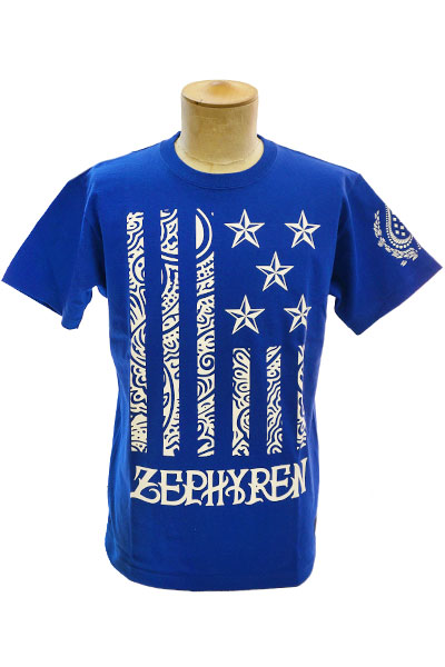 Zephyren (ゼファレン) S/S TEE　-REBEL FLAG- BLUE