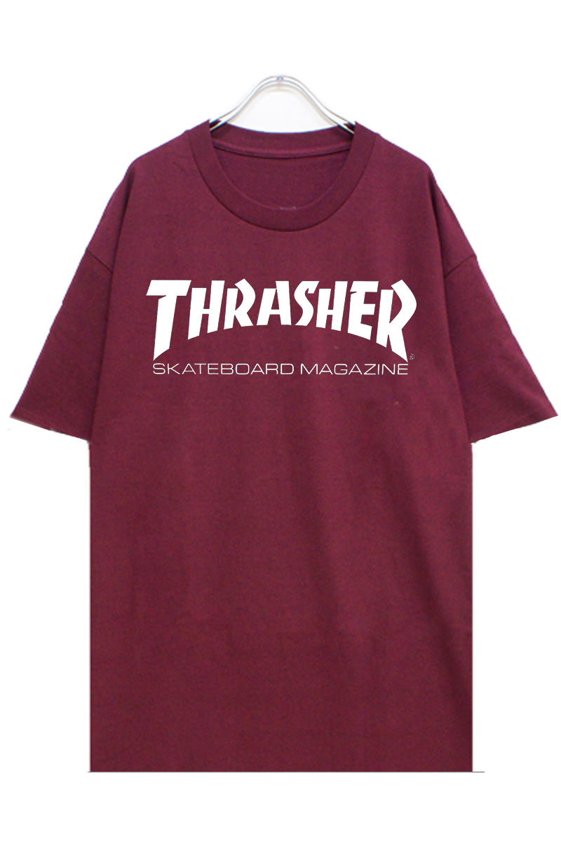 THRASHER Felt Mag Logo Tee BUR