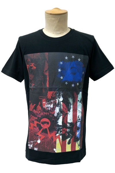 SQUARE COLLAGE FLAG T-SHIRTS BLK