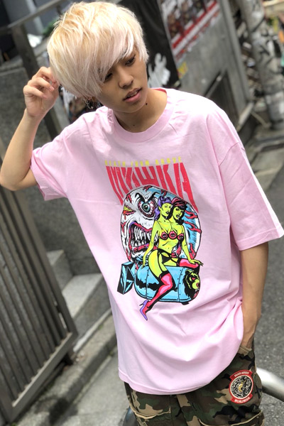 MISHKA SP181308 DEATH FROM ABOVE TEE PINK