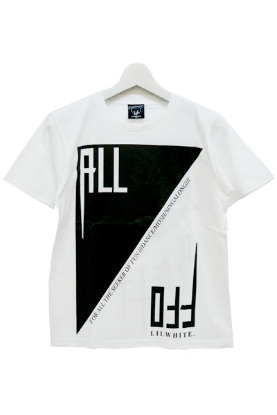 ALL OFF×LILWHITE. SEEKER T-shirt White×Black