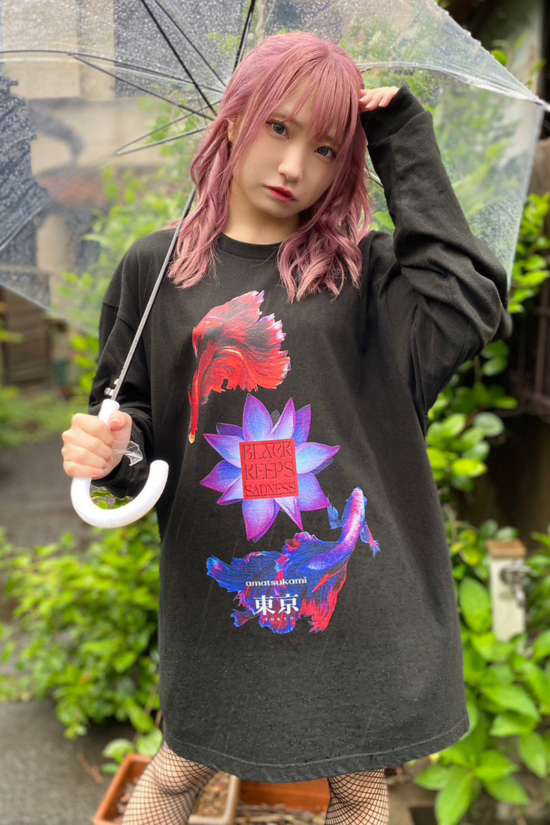 アマツカミ 雄弁／Eloquence  L/S T-shirt BLACK